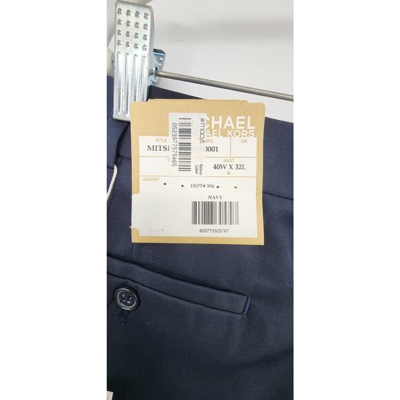 New NWT Men's Michael Michael Kors Navy Blue Dress Pants Slacks Size 40 X 32 - Picture 6 of 7